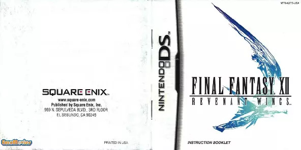 manual for Final Fantasy XII - Revenant Wings